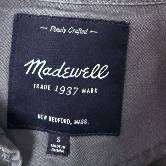 Madewell Utility Jacket Women’s Small Gray Zip Front 100% Cotton Field Jacket - Picture 4 of 6